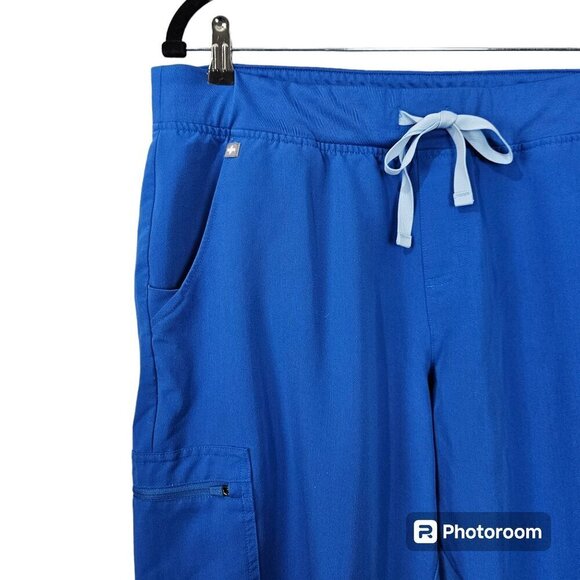 Figs 2.0 Technical Collection Zamora Royal Blue Jogger Scrub Pants - Picture 4 of 10